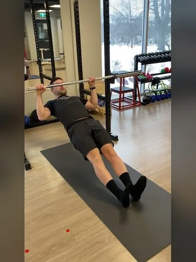 Inverted Row exercise demonstration