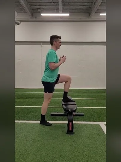 Step Ups on Bench exercise demonstration
