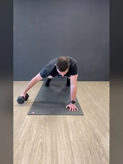 Plank Pull Through - Trunk Anti-Rotation Drill exercise demonstration