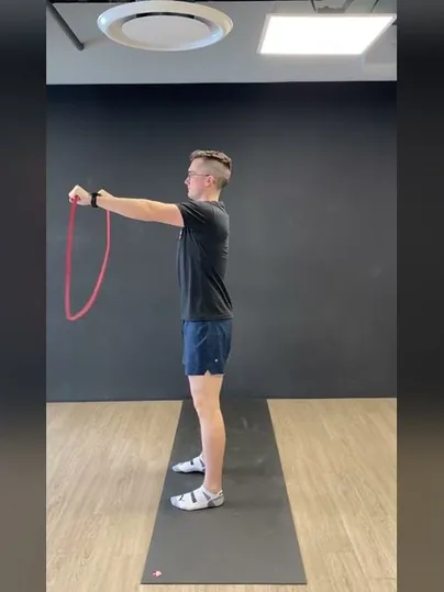 Shoulder Banded Pull Aparts exercise demonstration
