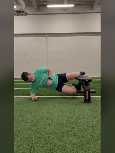 Modified Copenhagen Side Plank Raises exercise demonstration