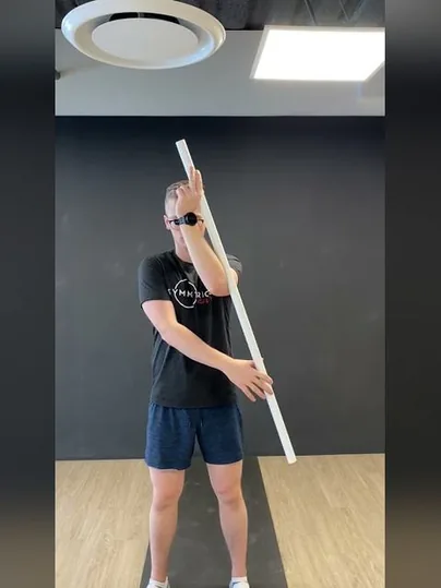 Shoulder External Rotation AAROM with Dowel exercise demonstration