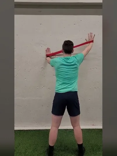 Wall Shoulder Clock with Band exercise demonstration