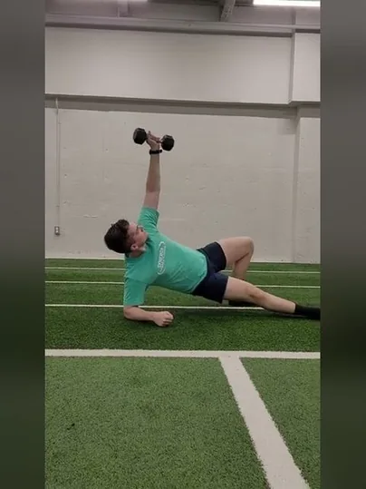 Dumbbell Half Turkish Get-Up exercise demonstration