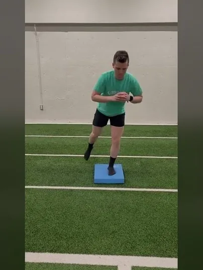 Single Leg Stance Dynamic (Foam Pad) exercise demonstration