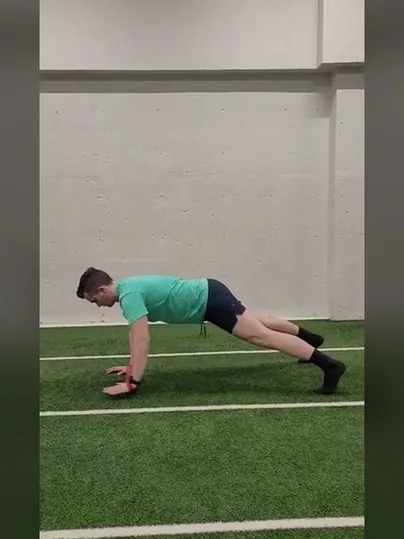 Plank Position Shoulder Banded Clock exercise demonstration