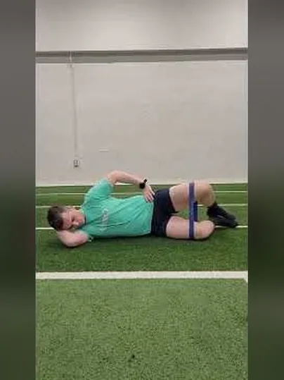 Side-Lying Clamshell with Band exercise demonstration
