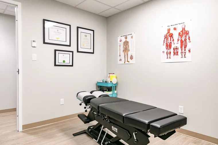 Chiropractic treatment room