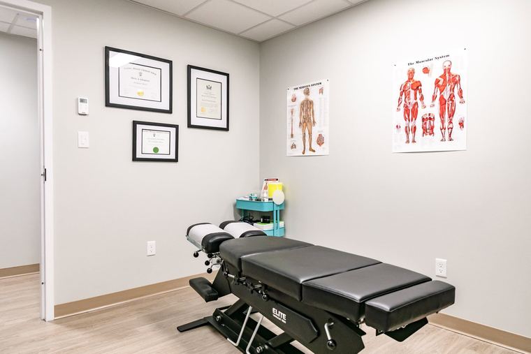 Chiropractic treatment room