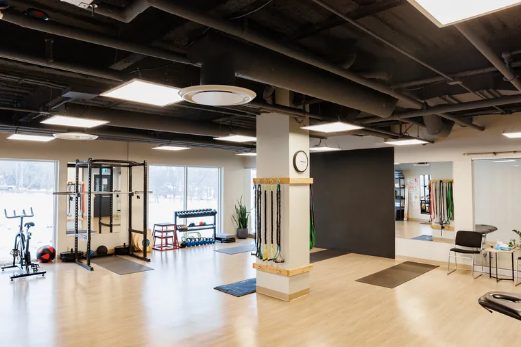 Open gym space with natural light