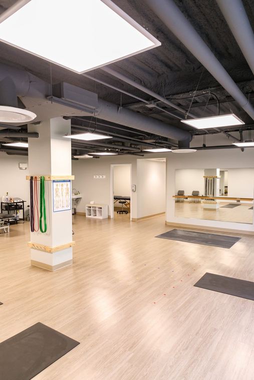 Open floor space for movement assessment and exercise